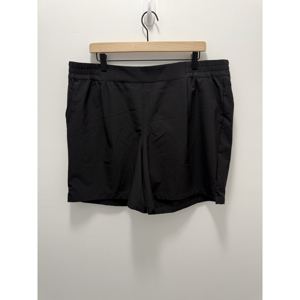 Tek Gear Women's XXL Black Athletic Shorts Mid Rise Stretch Pockets NWT‎